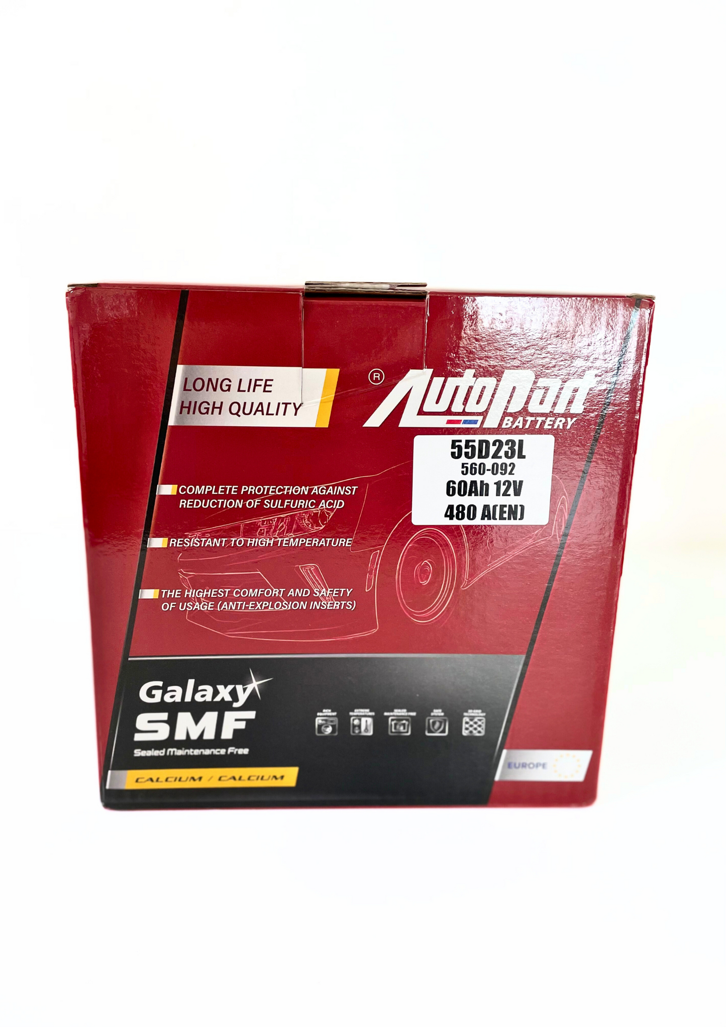 GALAXY SMF BATTERY 60Ah (55D23L)