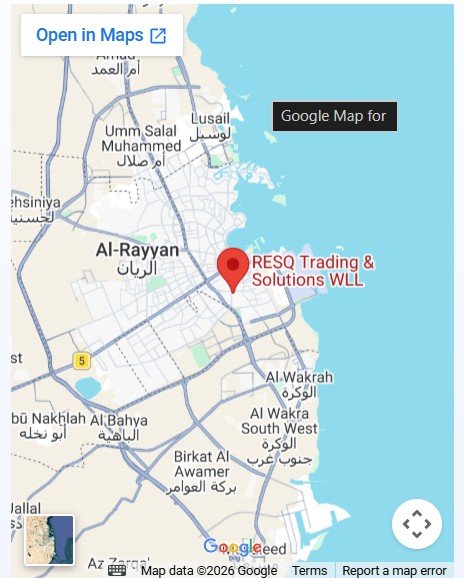 Map showing RESQ Trading & Solutions WLL location in Al-Rayyan, Doha